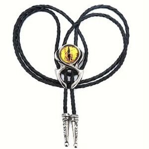 Dragon Yellow Eye Glass Bolo Tie Men’s Western Cowboy Accessory Necklace New
